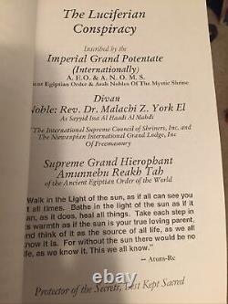 Dr. Malachi Z York The Luciferian Conspiration, Excellent État, Livre Original