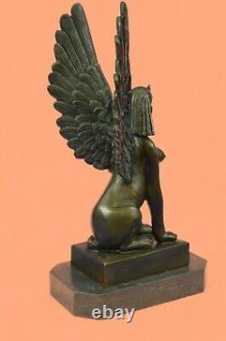 Fabriqué À La Main French Cast Bronze Sphinx Égyptien Excellent État D'origine Gift