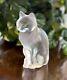 France Lalique Chat Cat Sitting Assis Excellent État Signé Et Authentique