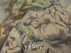Gravure de Paul Cézanne 'L'Ascension', en excellent état, encadrée en 1923.