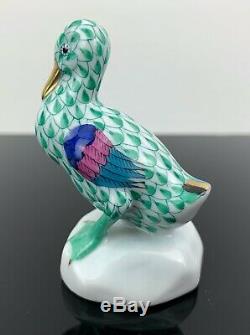 Herend Vert Résille Canard Ducky 2.5 Figurine Condition Excellente