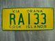 Îles Cook Kia Orana Plaque D'immatriculation En Excellent État D'origine Ra 133