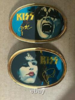Kiss Paul Stanley & Gene Simmons Ceinture Buckle Pacifica 1977 Excellent+ État