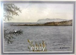 Larry Slavick Monhegan Island Peinture Originale Aquarelle Excellent État