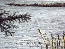 Larry Slavick Monhegan Island Peinture Originale Aquarelle Excellent État