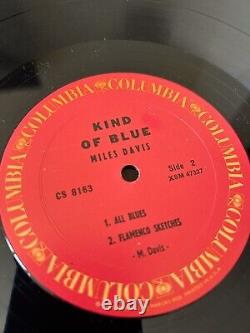 MILES DAVIS Kind Of Blue Vinyle Original 1963 Presse LP CS8163 en excellent état