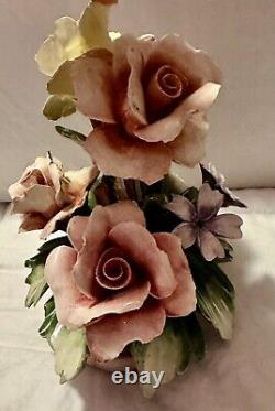 Magnifique panier de fleurs Capodimonte vintage en excellent état - RARE