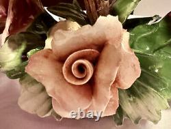 Magnifique panier de fleurs Capodimonte vintage en excellent état - RARE
