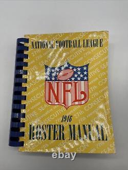 Manuel des effectifs de la NFL de 1946 Tous les guides des médias des 10 équipes Joyau rare