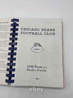 Manuel des effectifs de la NFL de 1946 Tous les guides des médias des 10 équipes Joyau rare