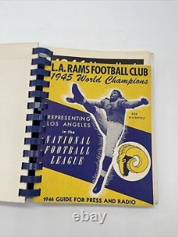 Manuel des effectifs de la NFL de 1946 Tous les guides des médias des 10 équipes Joyau rare