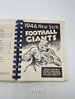 Manuel des effectifs de la NFL de 1946 Tous les guides des médias des 10 équipes Joyau rare