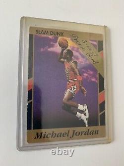 Michael Jordan Slam Dunk 3 En 1 Promo Carte Rare Nno Oddball Excellent État