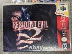 N64 Resident Evil 2, authentique, en état excellent dans son étui d'origine