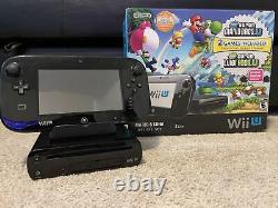 Nintendo Wii U 32gb Système Noir- Excellent État Dans La Boîte D'origine