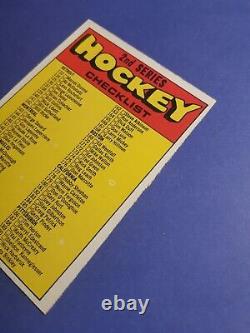 O-Pee-Chee 1971-72 Hockey 2ème Série Liste de vérification Non marquée Excellent état