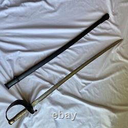 Original 1880s Brésilian Navy Sabre Sword Aec Excellent État