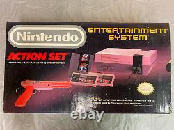 Original 1988 Nintendo Nes Action Set Box Seulement Excellente Condition Voir Les Pictures