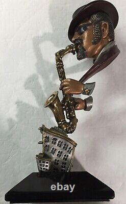 Paul Wegner Bronze Sculpture Sax Player Légendes Excellent État Rare 221/500