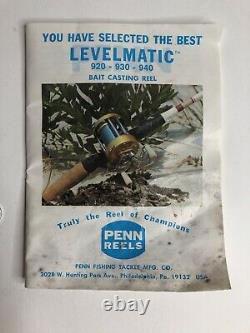 Penn Levelmatic No. 920 En Boîte D'origine Et Manuel Excellent État De Travail