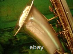 Plaque D'or Vintage Buescher True Tone Alto Sax Original Excellent État