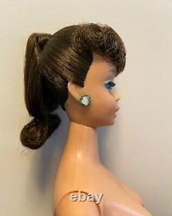 Poupée Barbie Vintage À Queue De Cheval Tôt #6 Ou Tard #5 Brunette Excellente Condition