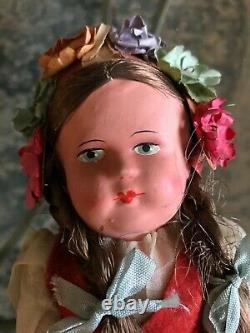 Poupée Hongroise Antique, Boîte D'origine, Excellent État, So-cal Conservé Doll