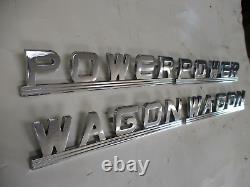 QUATRE RARE Emblème Dodge Power Wagon Camion d'occasion Original EXCELLENTE CONDITION RARE