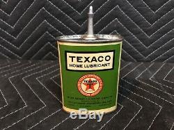 Rare Mint Excellent État Texaco Handy Oiler Oil Can Black T Gas Station