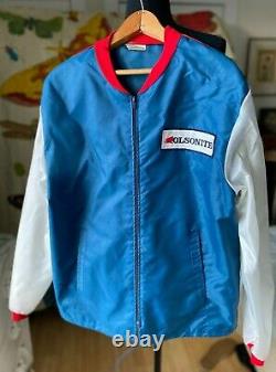 Rare Vintage 1970 Olsonite Racing Jacket Tout Original Excellente Condition USA