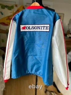 Rare Vintage 1970 Olsonite Racing Jacket Tout Original Excellente Condition USA