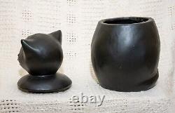 Rare Vintage Mccoy Coalby Black Cat Cookie Jar 1967 Excellent État
