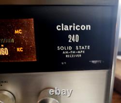 Récepteur AM-FM-MPX à semi-conducteurs Claricon 240 en EXCELLENT état d'origine