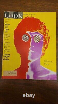 Regardez Janvier 9 1968 Psychedelic Groovy Beatles Poster Excellent État