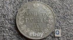 Russie Argent. Xf+. 1 Rouble 1843? Original Excellent État! (q)