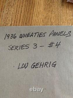 Série de panneaux Lou Gehrig Wheaties de 1936, série 3, carte n°4-RARE dans cet état.