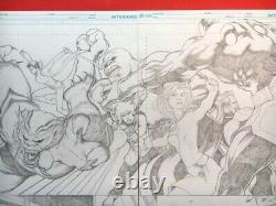 Supergirl Double Page Spread! Kevin Maguire! Excellent État Art Original