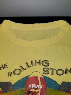 T-shirt Vintage Rolling Stones 1975 U. S. Tour. Excellent État D'origine