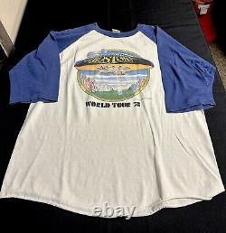 T-shirt de concert ORIGINAL de 1978 de BOSTON en excellent état, tournée mondiale vintage