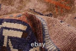 Tapis de zone noué à la main vintage 4'6 x 7'5 Tapis traditionnel en laine