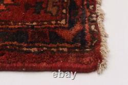 Tapis en laine traditionnel à nouage à la main avec bordure vintage 4'4 x 8'1