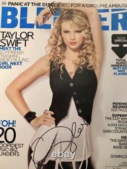 Taylor Swift Autographed Signed Blender Magazine Avril 2008 Excellent État