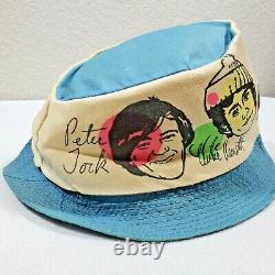 The Monkees 1966 Sta-well Rare Vintage Roll-up Hat Moyen Excellent État