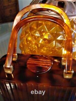 Tortoise Shell Box Handbag Par Bavelli Excellente Condition Vintage