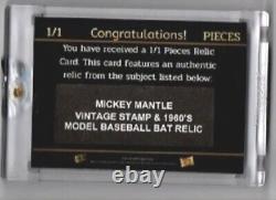 Très rare Mickey Mantle 1/1 Batte de jeu utilisée New York Yankees