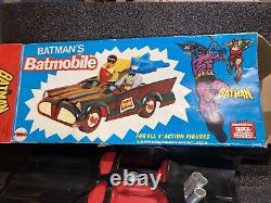 Véhicule Batmobile Mego Vintage 1974 et Boîte Originale en Excellent État VTG DC