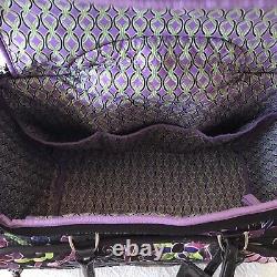 Vera Bradley Purple Punch 17 Rolling Tote Carry On Bagage- Excellent État