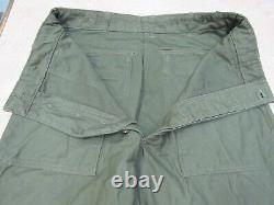 Vietnam Era Us 1st Pattern Og-107 Sateen Pantalons De Fatigue Pantalons Moyenne 31 Taille