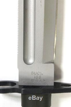 Vintage 1990 Buck 188 Phrobis III Baïonnette M9 Avec Gaine Excellent État (rcr)