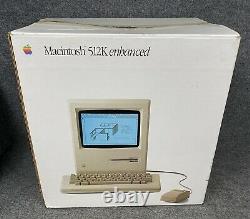 Vintage Macintosh 512k Enhanced Original 1986 Box Seulement Excellent État